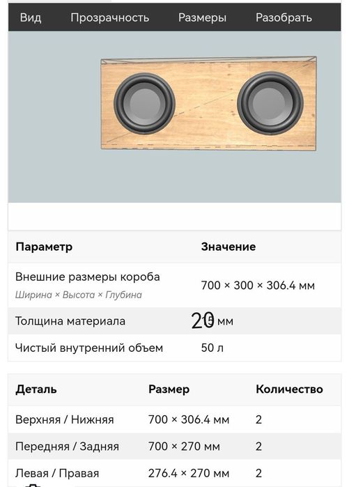 Сабвуфер пасивний 400Вт