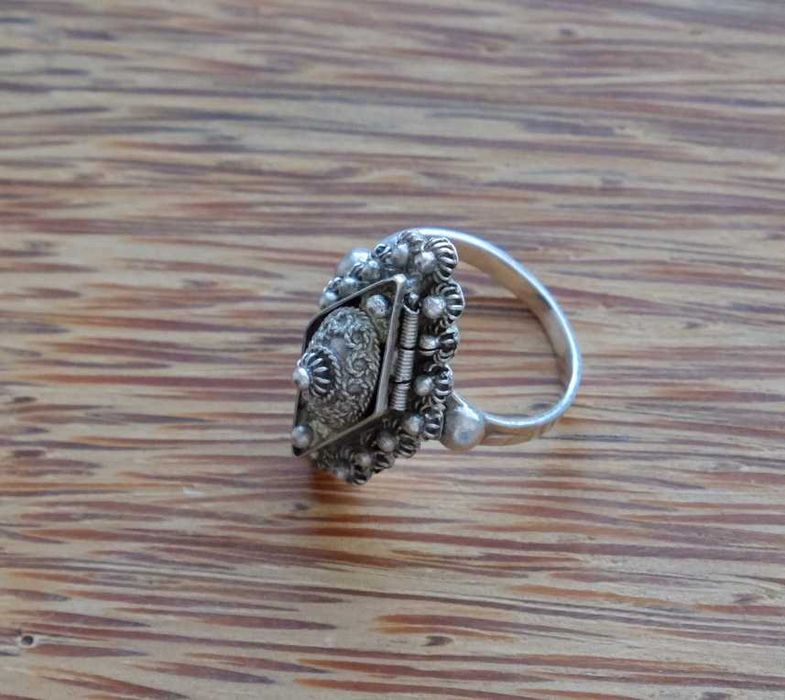 pierścionek filigran srebro rękodzieło rozmiar 14