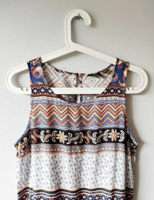 Letni kombinezon boho hippie wzory wiskoza