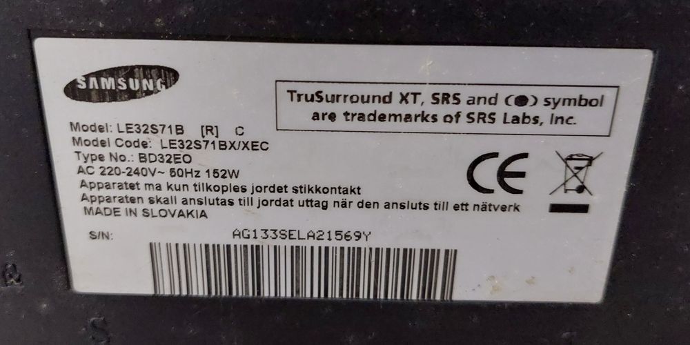 Tv Samsung LE32S71B para peças