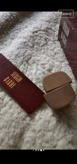 Nowe damskie czółenka Sergio Bardi eleganckie buty camel na słupku