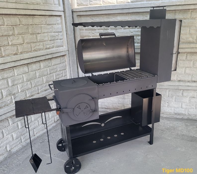 5мм • 4в1 • ПОСИЛЕНИЙ • Мангал Коптильня Барбекю з Пічкою, Смокер