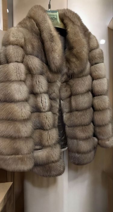 Шуба з соболя полушубок сивина 1-2 р .48-52