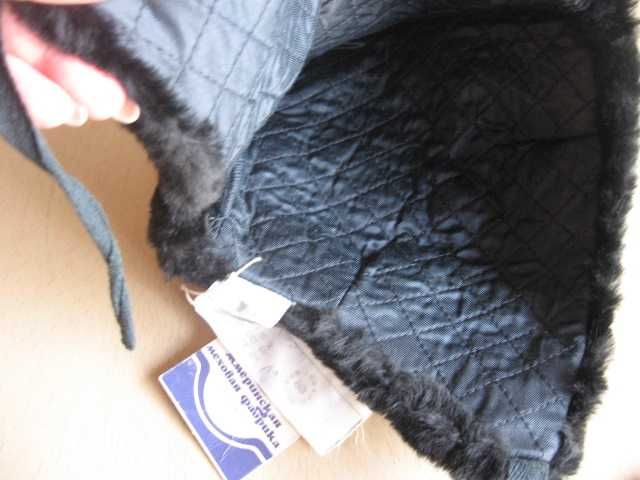 Детская шапка овчина, черная,  новая времен  СССР