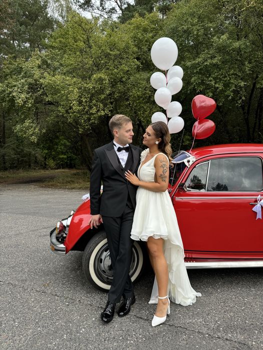 Suknia Ślubna Asymetryczna