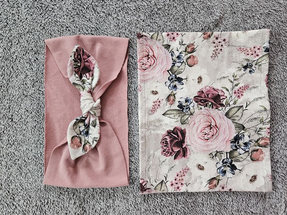 Komplet hand made r. 54 - opaska i komin dla dziewczynki