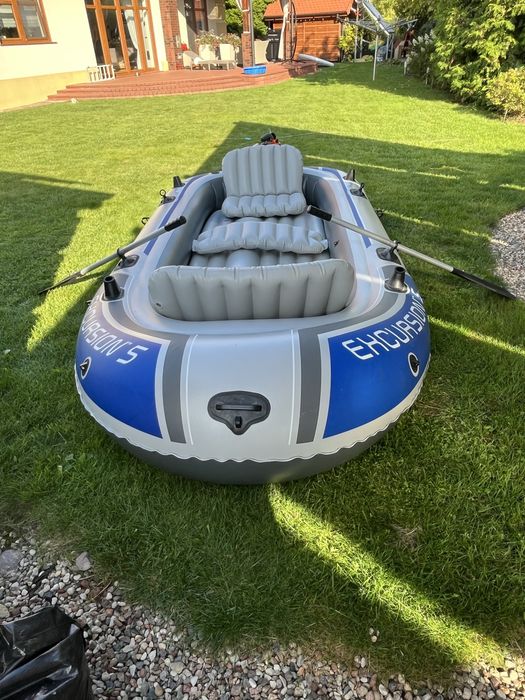 OKAZJA!!! Ponton Intex Excursion 5 z silnikiem Demon i wiosłami