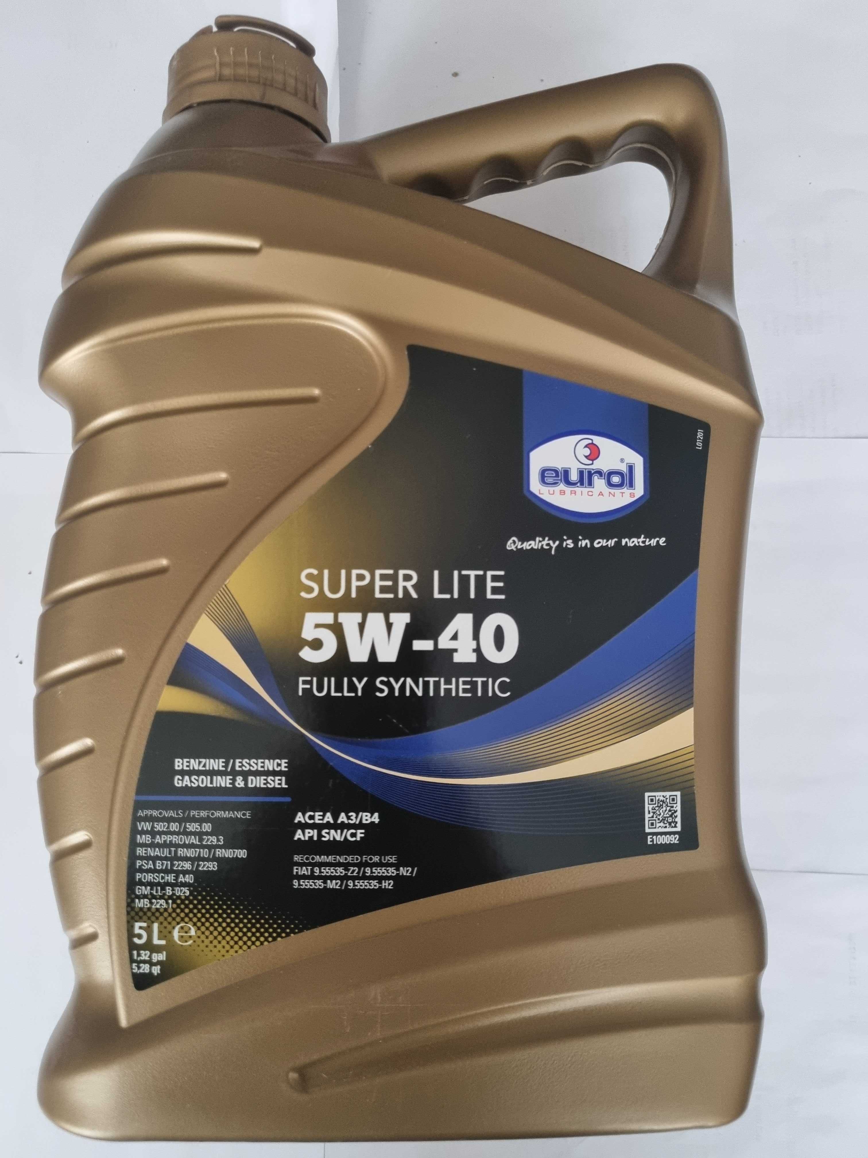 Моторна олива Eurol Super Lite 5w40 Made in Holland 5л: 1 100 грн ...