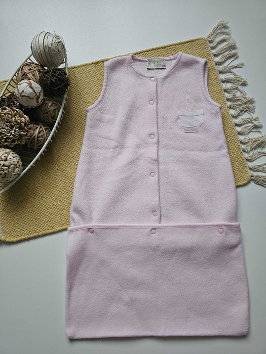 Śpiworek do spania z polaru pudrowy róż, odpinany dół - Peter Rabbit