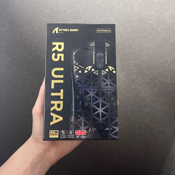 Atack Shark R5 Ultra | 8к | Карбон | Безпровідна Мишка