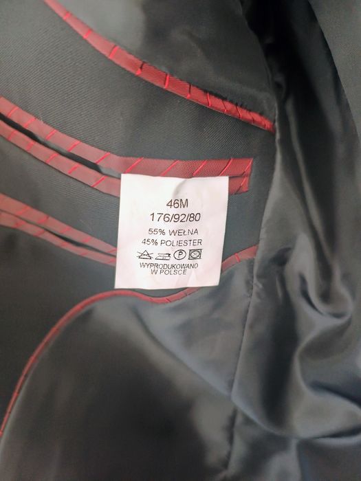 Garnitur męski czarny bdb