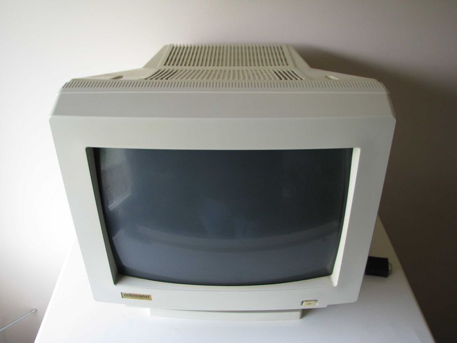Monitor do komputera CRT Microspot, 14 cali, 1995r. Retro Gaming PC DOS SVGA