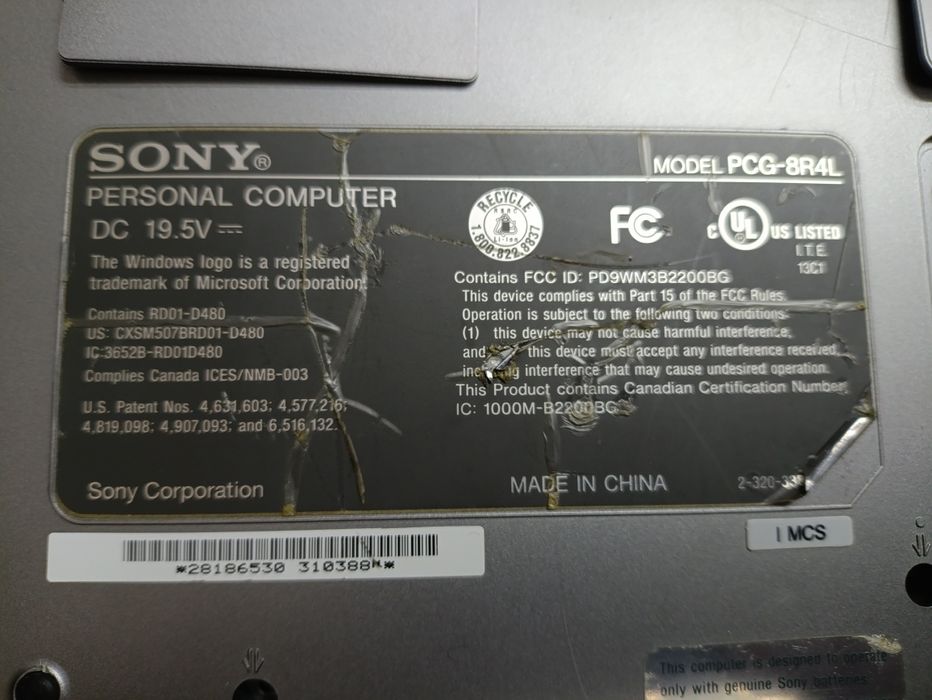 ноутбук Sony на запчасти