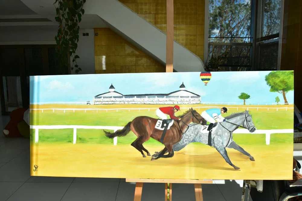 Quadro - Pintura a Óleo Original "Dia do Competição"