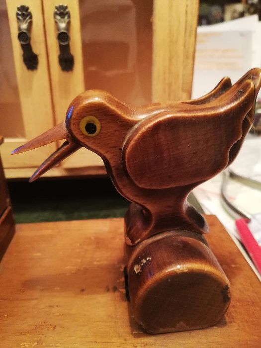 pojemnik z ptaszkiem na papierosy -vintage