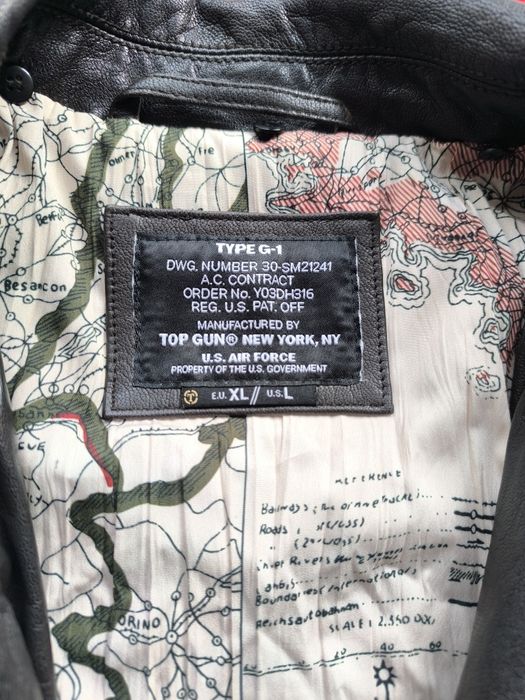 Kurtka Top Gun męska czarna 2022 Maverick skórzana L XL pilotka G1