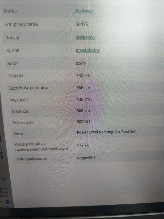 basen Bestwey z pompą i drabinką stan idealny