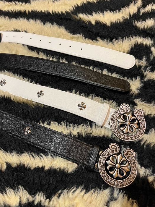 Ремень Хром Хартс Подкова Chrome Hearts Belt Horseshoe Buckle CH Plus Studs