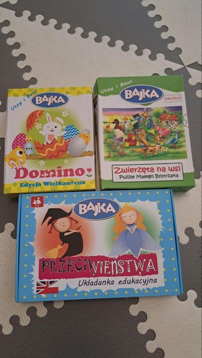 Domino książka puzle ze zwierzętami