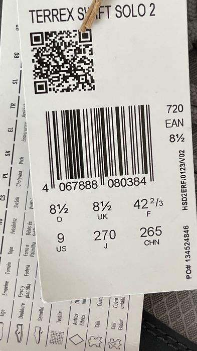 Adidas Terrex Swift Solo 2.0 HIKING roz. 42 2/3