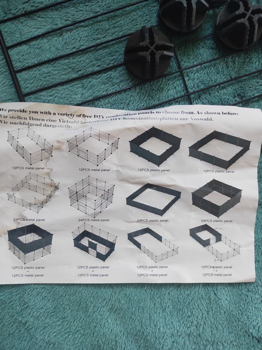 Kojec modułowy z drzwiczkami 24 elementy