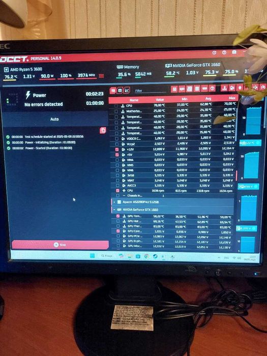Ігорвий комп'ютер Ryzen 3600, 16GB RAM, RTX 1660, 512GB SSD