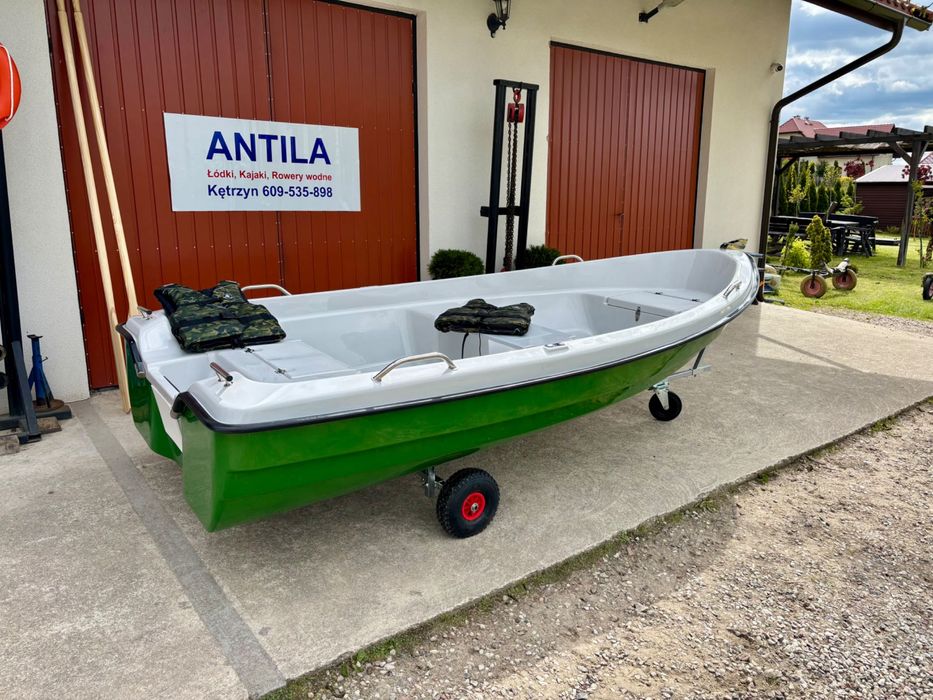 Łódka Delfin 360 Certyfikat CE Płaskodenna Stabilna Transport Cała PL