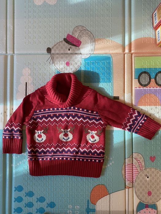 Свитер новогодни 3-6 м
