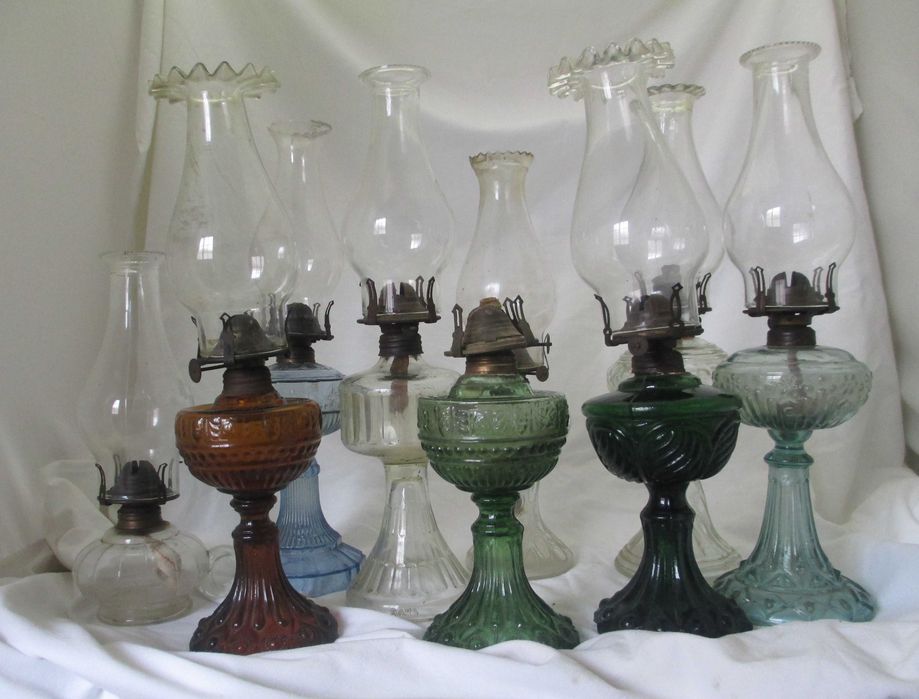 Coleção de candeeiros a petróleo