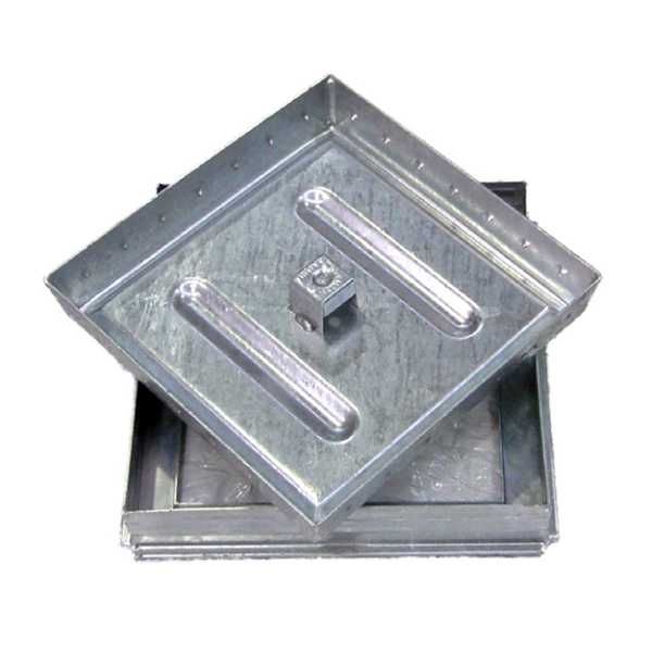 Tampa oculta + aro reforçado em aço galvanizado C250