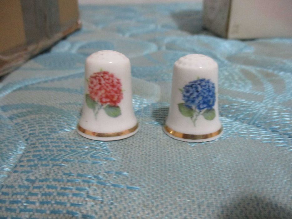 conjunto de dedais decorativos hortencias dos açores