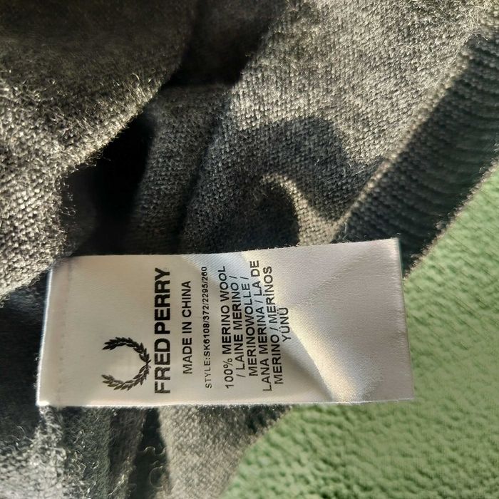 Sweter Fred Perry Xl wełna marino