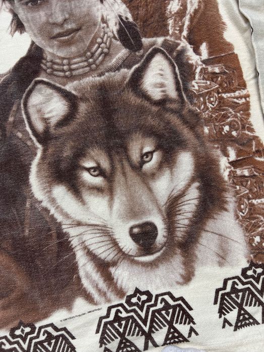 Vintage 1999’s Indian Girl With Wolf bluza