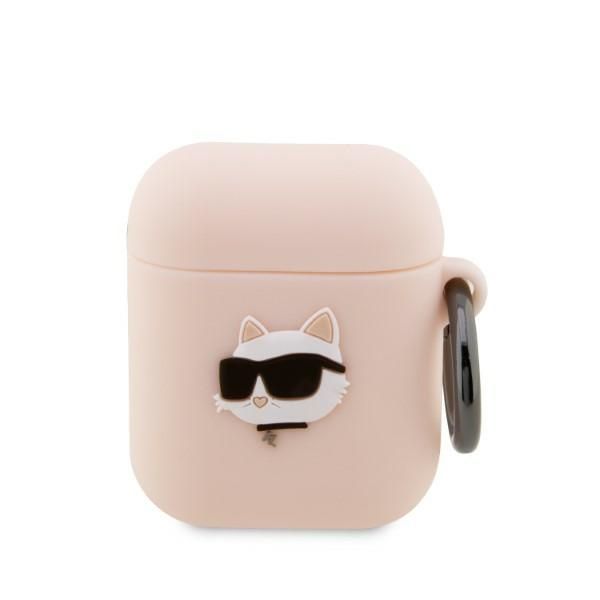 Karl Lagerfeld KLA2RUNCHP AirPods 1/2 cover różowy/pink Silicone 3D