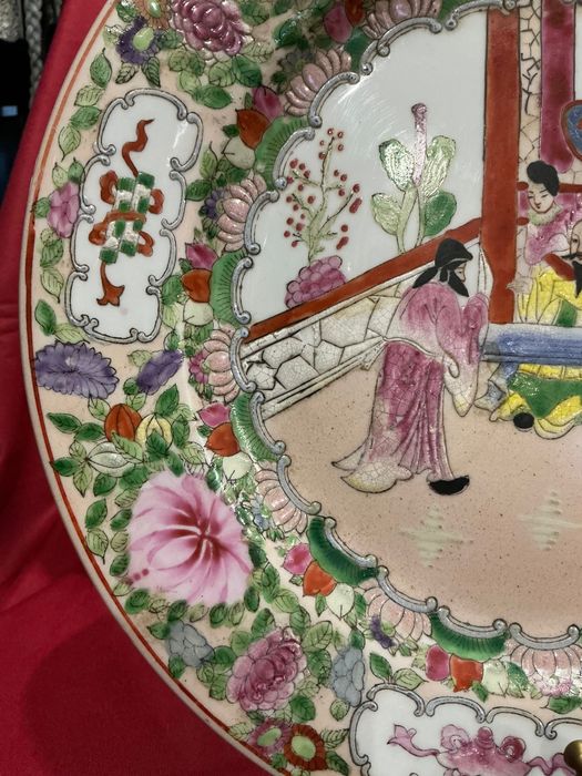 Grande prato oriental com 30 cm pintura manual. Anúncios abaixo