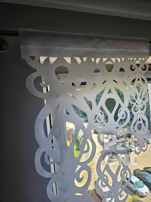 Firana panele ekranowe 60x100 cm żakardowe 2 sztuki na okno białe