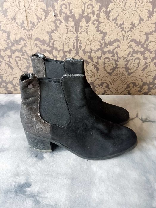 czarne botki sztyblety 38