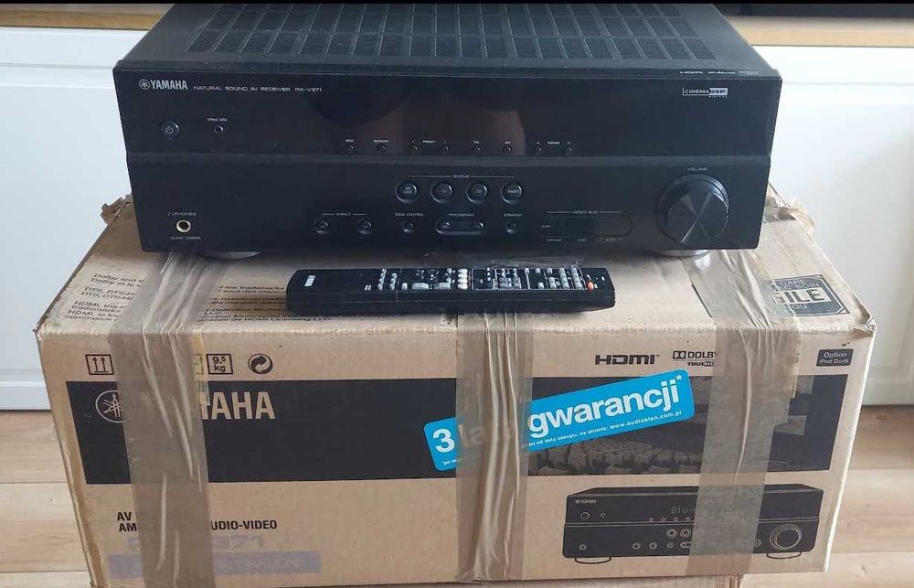 Amplituner Yamaha RX-V371 5.1, HDMI, osprzęt, pilot