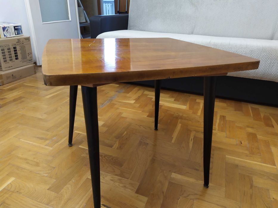 Stolik kawowy patyczak PRL, rzadki model - Bydgoskie Fabryki Mebli