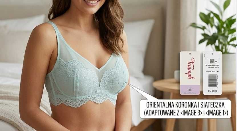 triumph biustonosz koronkowy beauty-full darling w 80g miętowy nowy z metką