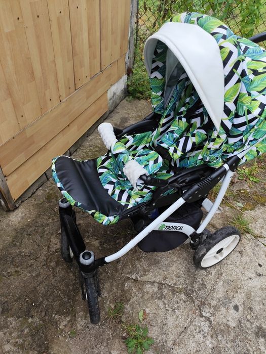wózek 3w1 BabyLux Tropical ALU