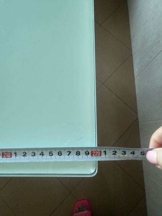 Mesa extensivel com tampo de vidro