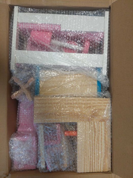 BAKAJI Domek dla lalek dla dzieci drewniany 118cm A