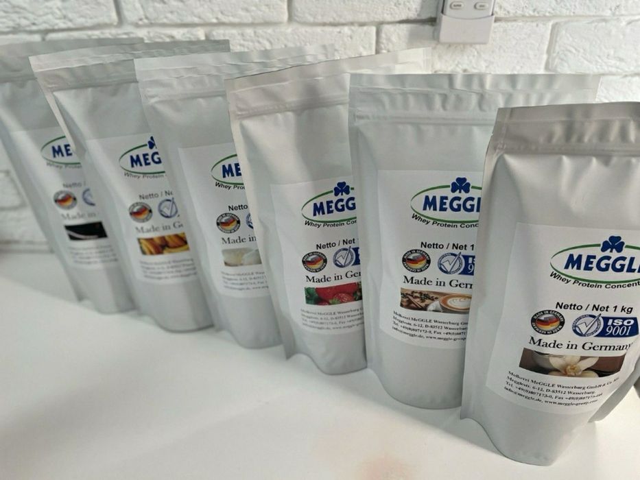 Протеин Meggle 1кг. Сывороточный протеин 80%