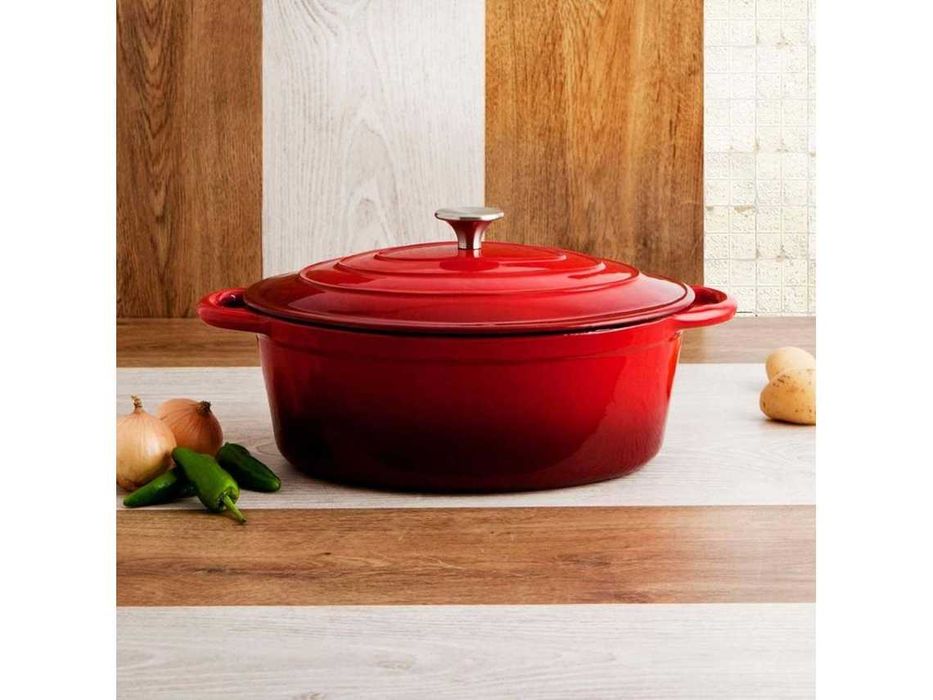 Panela BIDASOA (Vermelho - Ferro Fundido - 30x23x14 cm)