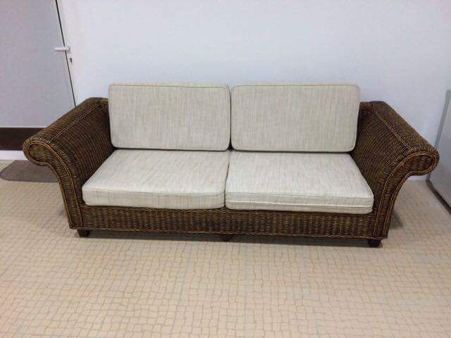 Sofás de Bambu e Casca de Bananeira