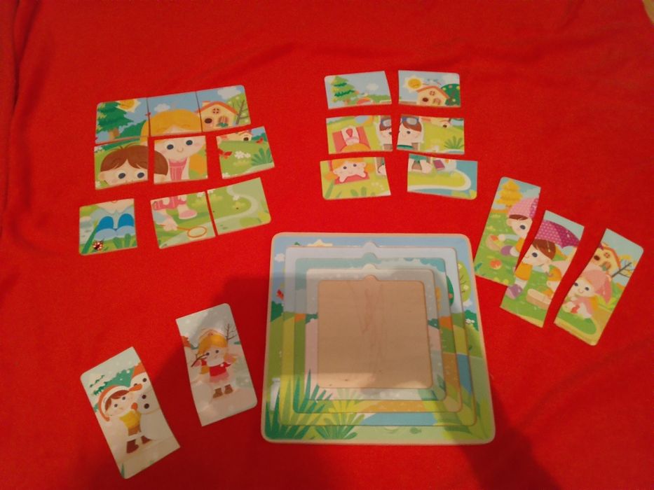 Puzzle drewniane 4 pory roku