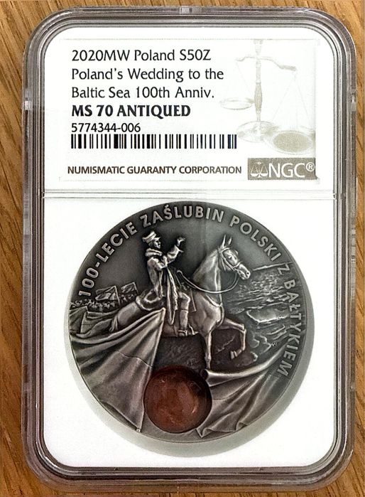 50 zł - 100-lecie zaślubin Polski z Bałtykiem - 2020 - NGC MS70