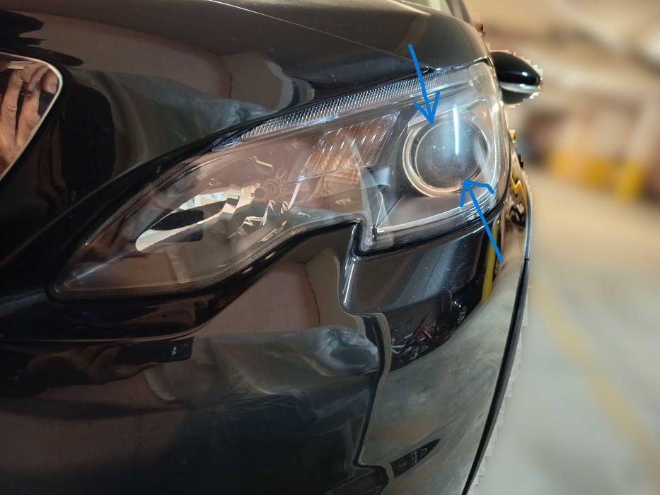 NOVA Ótica/Farol esquerda Peugeot 2008 COM Motor