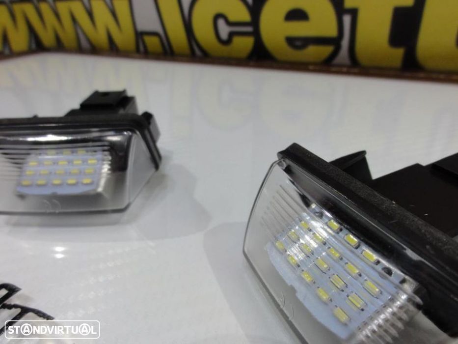 Suporte De Lâmpada De Matrícula Com Led Branco Para Peugeot 206, 206+, 207, 407, 406, 306, 307, 308, Partner B9/M49/M59 3/5-drs, 406 4/5-drs, 407